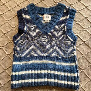 BDG Urban Outfitters Blue Fair Isle Sweater Vest - XS